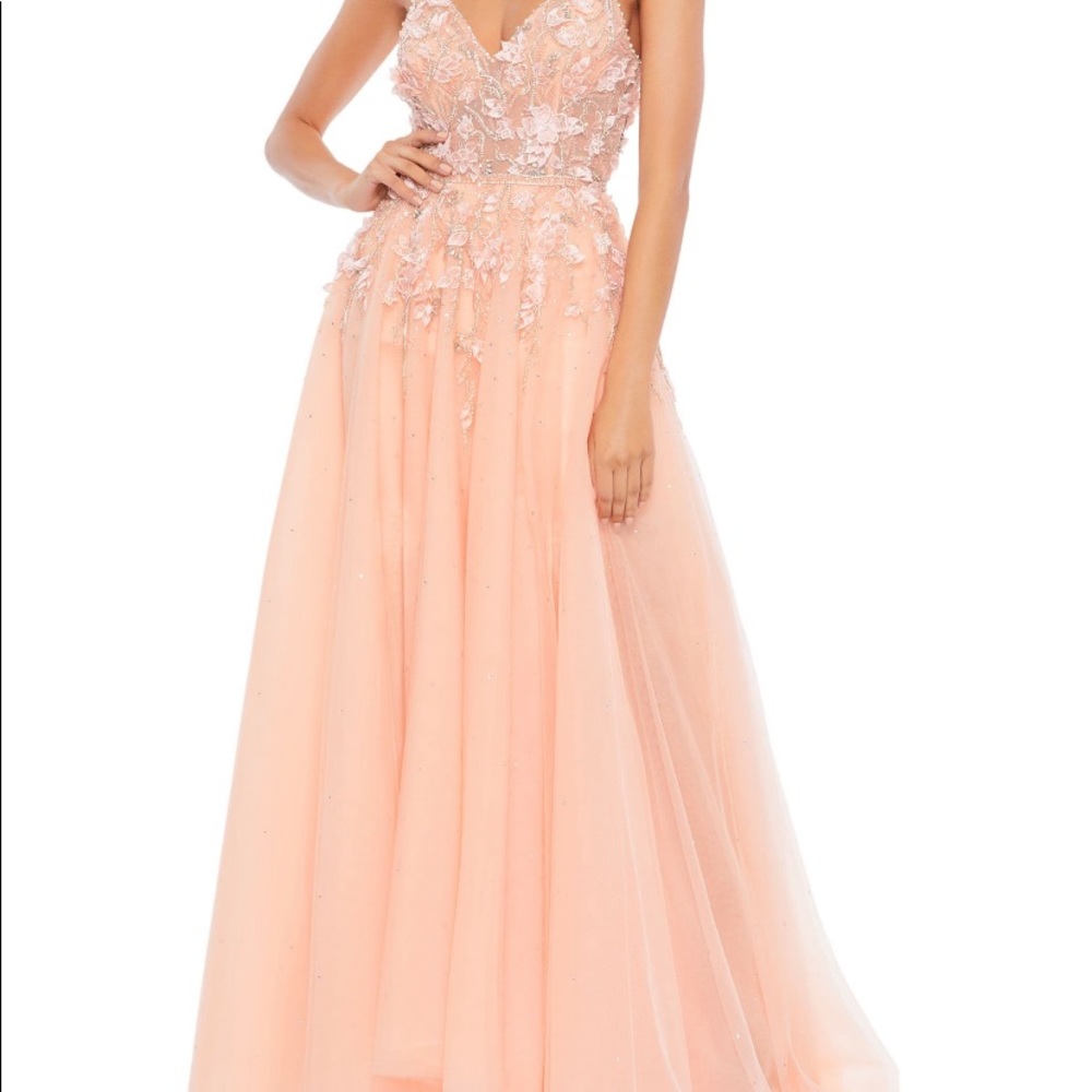 Coral Mac Duggal evening gown.